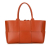 Bottega Veneta AB Bottega Veneta Orange with Brown Beige Lambskin Leather Leather Small Arco Tote Italy