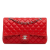 Chanel B Chanel Red Lambskin Leather Leather Medium Classic Lambskin Double Flap France