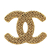 Chanel AB Chanel Gold Gold Plated Metal CC Brooch France