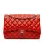 Chanel B Chanel Orange Lambskin Leather Leather Jumbo Classic Lambskin Double Flap Italy