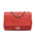 Chanel AB Chanel Red Lambskin Leather Leather Large Lambskin Coco Rider Flap France