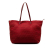 Fendi B Fendi Red Canvas Fabric Zucchino Roll Tote Italy