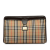 Burberry B Burberry Brown Beige Canvas Fabric Vintage Check Clutch Italy