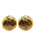 Chanel B Chanel Gold Gold Plated Metal CC Clip On Earrings France