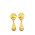 Chanel B Chanel Gold Gold Plated Metal CC Teardrop Clip On Earrings France