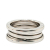 Bvlgari B Bvlgari Silver 18K White Gold Metal B.Zero1 Three Band Ring Italy