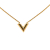 Louis Vuitton AB Louis Vuitton Gold Gold Plated Metal Essential V Necklace Italy