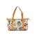 Gucci B Gucci White Canvas Fabric GG Abbey D-Ring Flora Tote Bag Italy