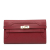 Hermès AB Hermès Red Burgundy Calf Leather Swift Ghillies Kelly Longue Wallet France