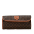 Celine B Celine Brown Coated Canvas Fabric Macadam Clutch Italy