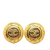 Chanel B Chanel Gold Gold Plated Metal CC Date Clip On Earrings France