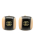 Chanel B Chanel Black Resin Plastic CC Square Clip On Earrings France