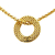 Chanel B Chanel Gold Gold Plated Metal Round Pendant Necklace France