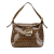 Fendi B Fendi Brown Coated Canvas Fabric Zucchino Crystal Double Flap Mamma Italy