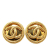 Chanel B Chanel Gold Gold Plated Metal CC Clip On Earrings France