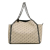 Stella McCartney AB Stella McCartney Brown Beige Canvas Fabric Falabella Reversible Tote Italy