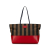 Fendi B Fendi Brown with Red Canvas Fabric Medium Pequin Roll Tote Italy