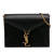 Saint Laurent AB Saint Laurent Black Suede Leather and Calfskin Monogram Cassandra Clasp Bag Italy