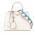 Prada B Prada White Saffiano Leather City Greche Paradigme Bag Italy