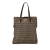 Fendi B Fendi Brown Canvas Fabric Zucchino Tote Italy