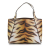 Stella McCartney AB Stella McCartney Brown with Multi Chemical Fiber Fabric Stella Logo Tiger Print Tote Italy