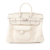 Hermès AB Hermès White Ivory Calf Leather Toile Goeland Swift Cargo Birkin 25 France