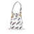 Fendi AB Fendi White with Multi Calf Leather Fendi X Fila Mania Mini Mon Tresor Bucket Bag Italy