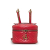 Gucci B Gucci Red Calf Leather GG Marmont Round Backpack Italy