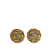 Chanel B Chanel Gold Gold Plated Metal CC Clip On Earrings France