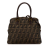 Fendi B Fendi Brown Canvas Fabric Zucca Satchel Italy