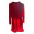 The Kooples Rotes Minikleid aus Samt mit Leopardenmuster