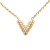 Louis Vuitton AB Louis Vuitton Gold Gold Plated Metal Essential V Pearl Necklace Italy