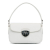 Prada AB Prada White Saffiano Leather Lux Pushlock Flap Italy