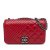 Chanel B Chanel Red Calf Leather Small Glazed skin Coco Boy Flap Italy