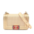 Chanel AB Chanel Gold Lambskin Leather Leather Small Metallic Lambskin Embossed Cube Boy Flap Italy