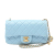 Chanel B Chanel Blue Light Blue Lambskin Leather Leather Mini Rectangular Lambskin Pearl Crush Flap Italy