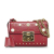 Gucci B Gucci Red Calf Leather Pearl Studded Padlock Italy