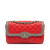 Chanel AB Chanel Red with Gray Calf Leather Two-Tone Day Flap Italy