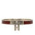 Hermès B Hermès Red Bordeaux with Silver Calf Leather Kelly Cadena Lock Bangle Bracelet France