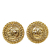 Chanel AB Chanel Gold Gold Plated Metal CC Clip On Earrings France