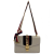 Gucci Sylvie Small Calf leather Leather 2-Ways Flap Bag with detachable Web shoulder strap. Off-white