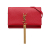 Saint Laurent AB Saint Laurent Red Calf Leather Grain de Poudre Kate Chain Wallet Italy