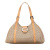 Fendi B Fendi Brown Beige Canvas Fabric Zucchino Shoulder Bag Italy