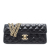 Chanel B Chanel Black Patent Leather Leather Quilted Patent Glitter Evening Star East West Flap Bag France