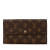 Louis Vuitton B Louis Vuitton Brown Monogram Canvas Canvas Monogram Sarah Long Wallet France