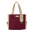 Burberry B Burberry Red Burgundy with Brown Beige Canvas Fabric Handbag China