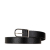 Gucci B Gucci Black Calf Leather Guccissima Belt Italy