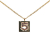 Chanel B Chanel Gold Gold Plated Metal Rhinestone No.5 Square Necklace France