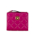 Versace B Versace Pink Dark Pink Calf Leather La Medusa Quilted Wallet Italy