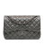 Chanel AB Chanel Silver Lambskin Leather Leather Jumbo Classic Perforated Lambskin Double Flap Italy